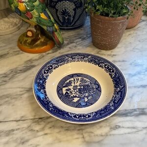 Vintage Blue Willow shallow bowl by Royal China, 56B